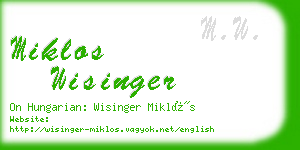 miklos wisinger business card